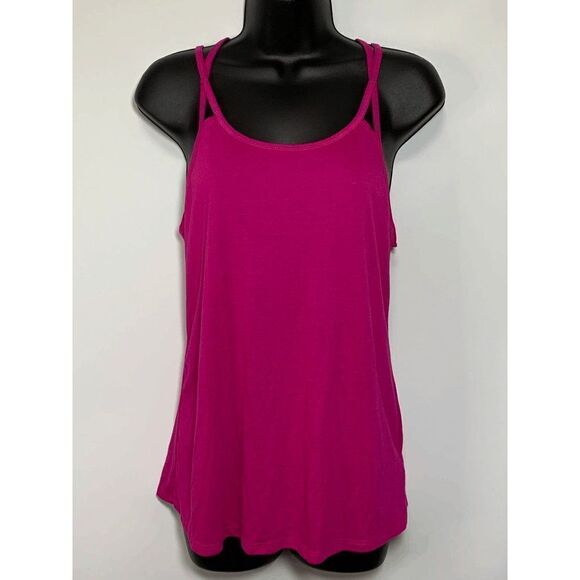 Old Navy Women's Hot Pink Sleeveless Go Dry Semi Fitted Active Tank Top Small - Picture 1 of 8